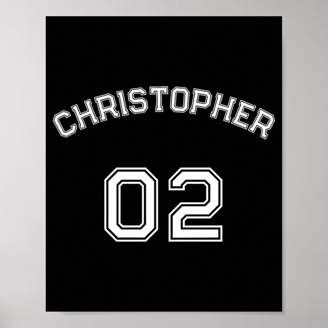 Create Player Name Jersey Number Mens Long Sleeve  Poster (Front)