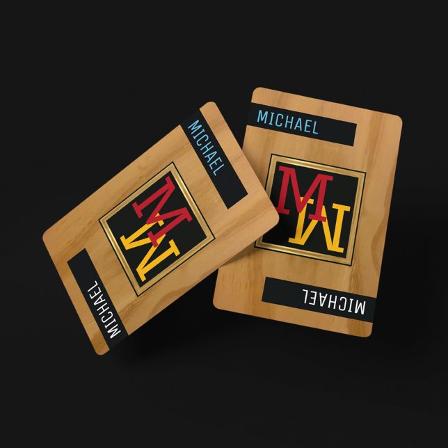 Create Playing Cards / Monogram (name + initial) (play the game...)