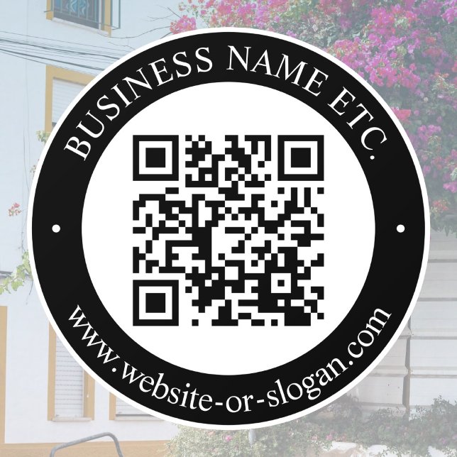 Create QR Code & Customisable Text | Black & White (Creator Uploaded)