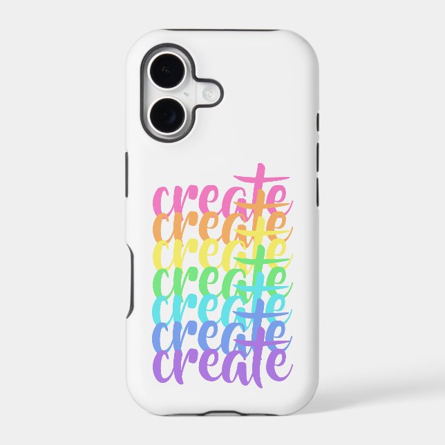 "Create" Rainbow iPhone 11 Case (Back)