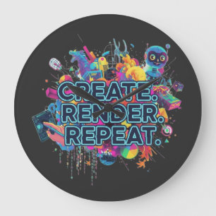 Create. Render. Repeat. Wall Clock