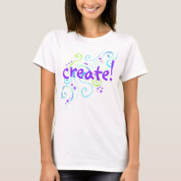 Create! Swirly Design Women's T-Shirt