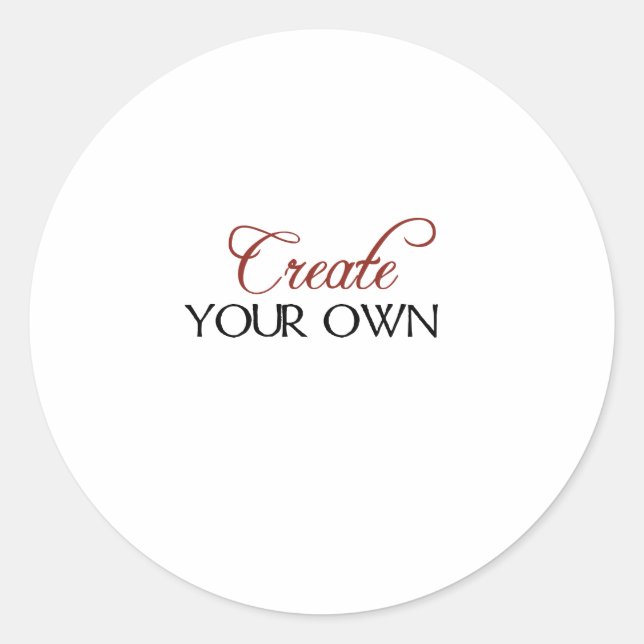 Create Template Classic Round Sticker (Front)