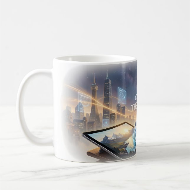 Create the Future AI Artist Poster Coffee Mug (Left)