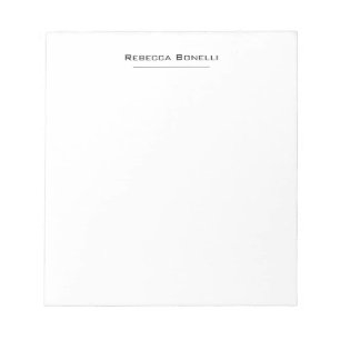 Create Unique Modern Minimalist Plain Simple White Notepad