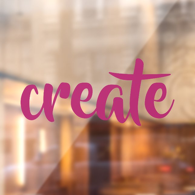 "Create" Window Cling (Sheet 2)