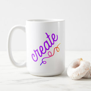 Create with Colourful Swirl Coffee Mug