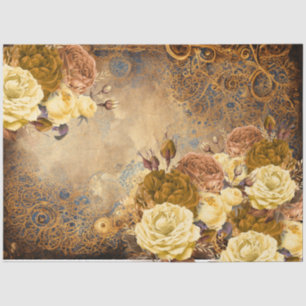 Create With OFDT- Decoupage-Steampunk Flowers Tissue Paper