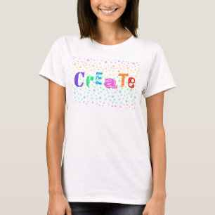 Create with Rainbow Polka Dots Women's T-Shirt