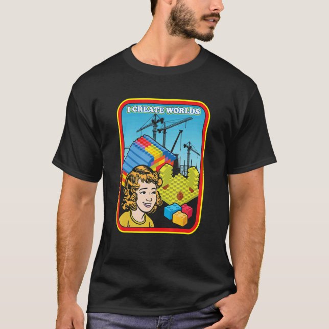 Create Worlds Engineer Master Builder Construction T-Shirt (Front)