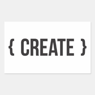 Create - You Choose Background Colour Rectangular Sticker