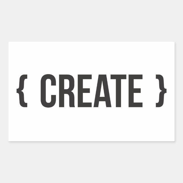 Create - You Choose Background Colour Rectangular Sticker (Front)