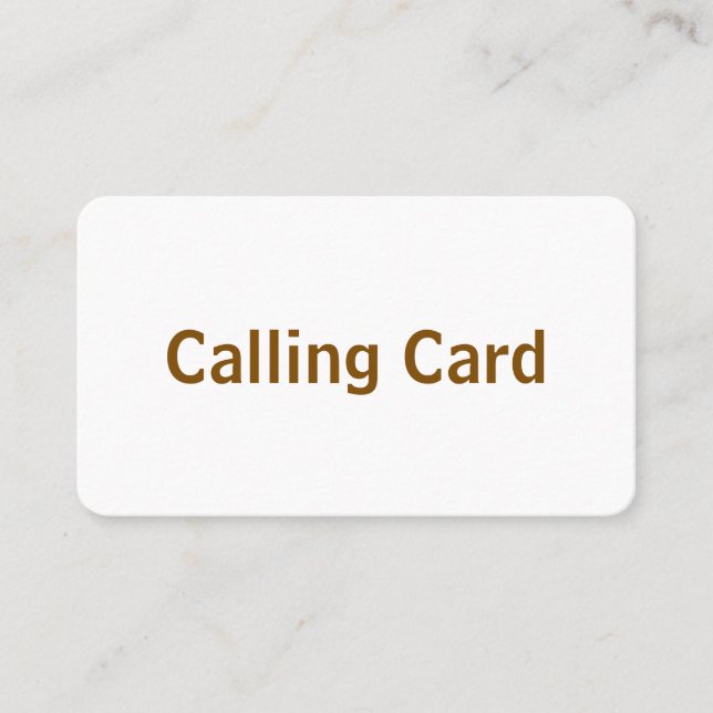 Create You Own 3.5" x 2.0" Rounded Calling Card (Front)