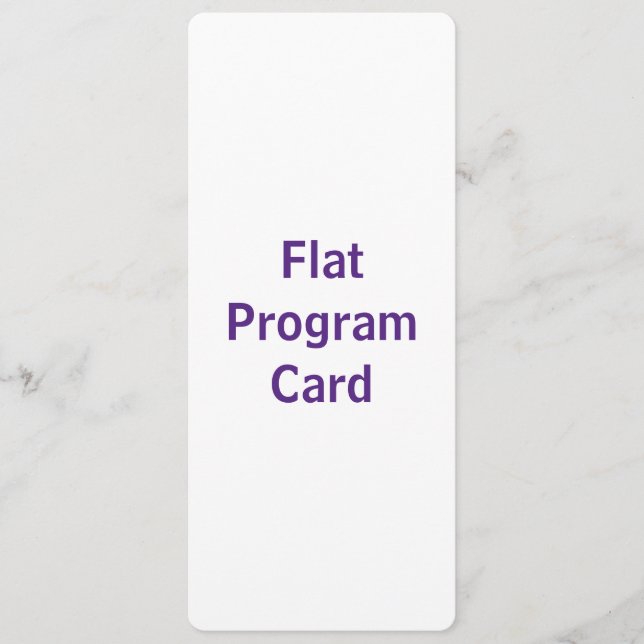 Create You Own 4" x 9.25" Rounded Flat Program  (Front)