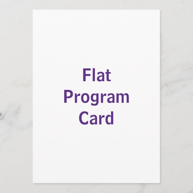 Create You Own 5.5" x 7.5" Flat Program  (Front)