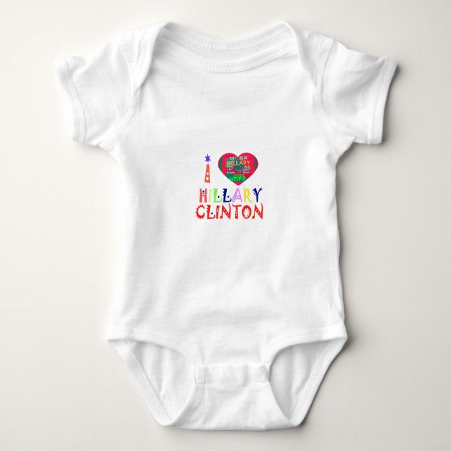 Create You Own Inspirational Hillary Love Quote Baby Bodysuit (Front)