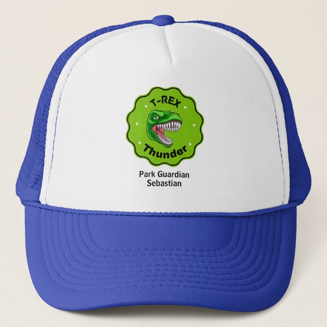 Create You Own T-Rex Dinosaurs Roaring Adventure  Trucker Hat (Front)