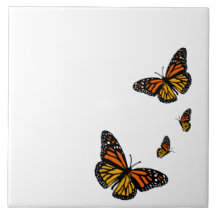 Create Your Bkgnd Colour Monarch Butterflies Tile