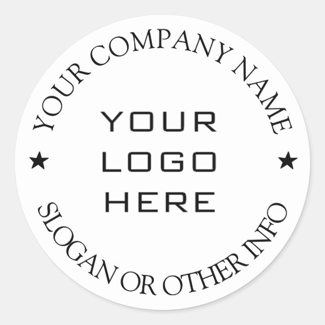 Create Your Business Logo Classic Round Sticker (Front)