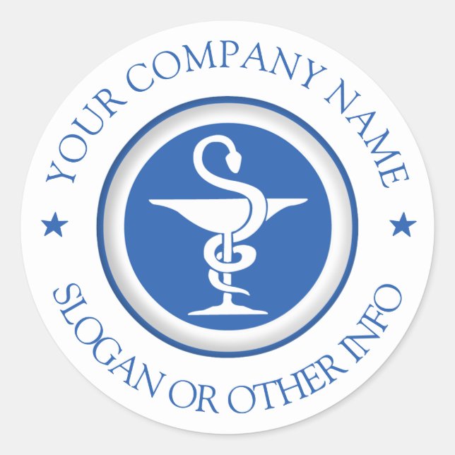 Create Your Business Logo Classic Round Sticker (Front)