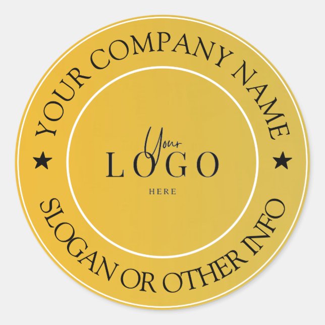 Create Your Business Logo Custom Classic Round Sti Sticker (Front)
