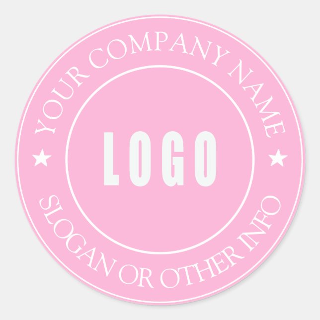 Create Your Business Logo Custom Classic Round Sti Sticker (Front)