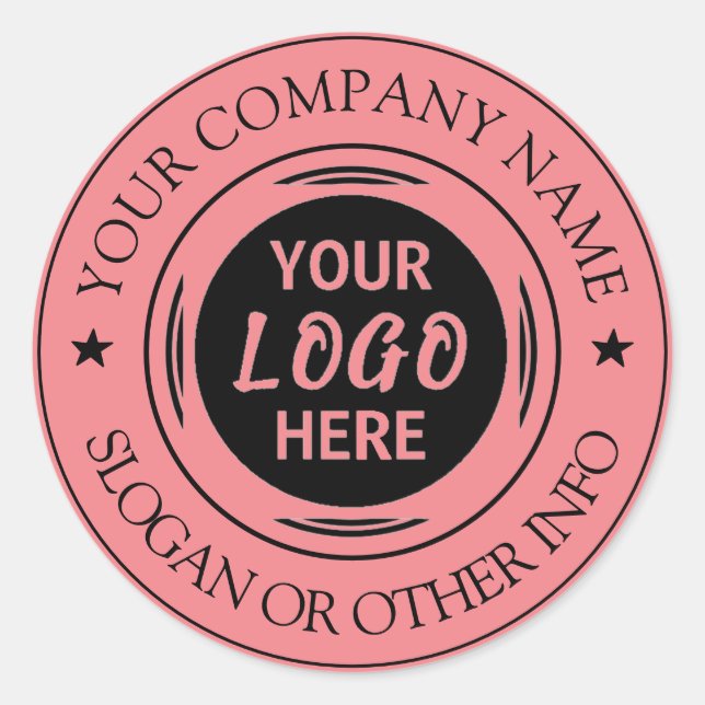Create Your Business Logo Custom Classic Round Sti Sticker (Front)