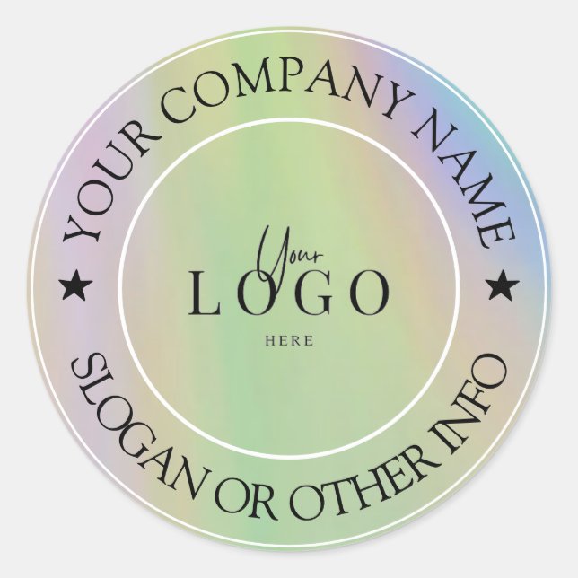 Create Your Business Logo Custom Classic Round Sti Sticker (Front)