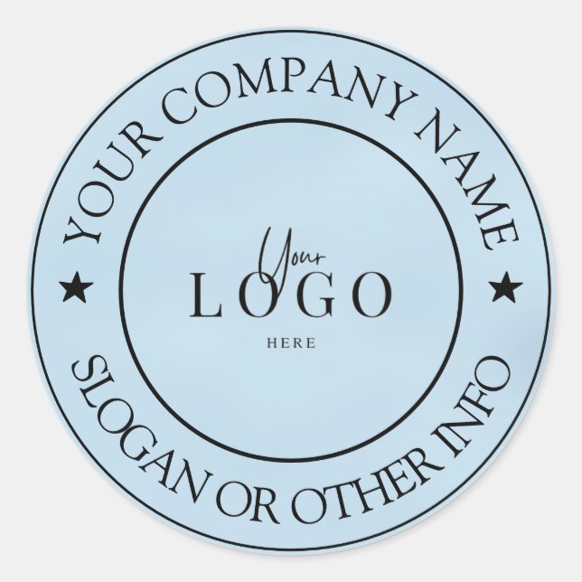 Create Your Business Logo Custom Classic Round Sti Sticker (Front)