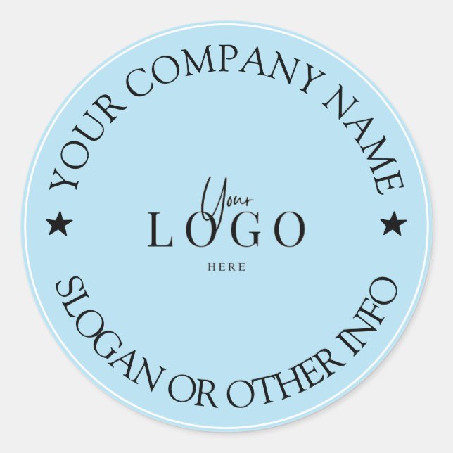 Create Your Business Logo Custom Classic Round Sti Sticker (Front)