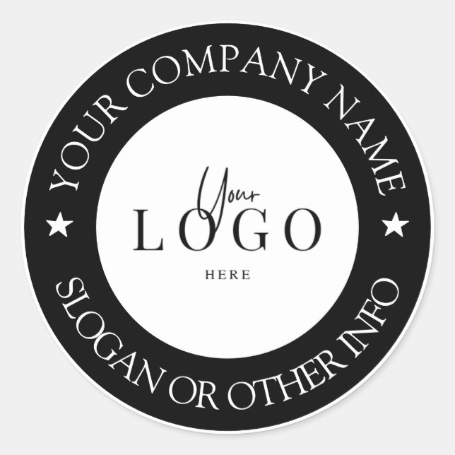 Create Your Business Logo Custom Classic Round Sti Sticker (Front)