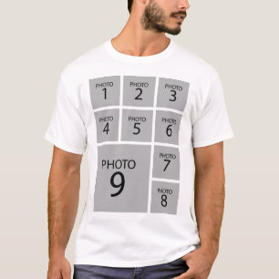 Create your collage Personalized  template 9 PHOTO T-Shirt