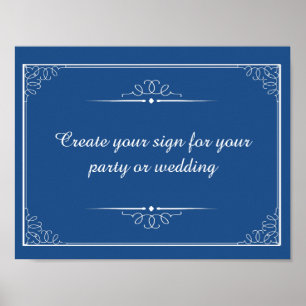 create your coloured wedding sign or party sign