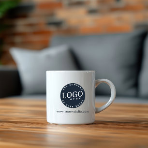 Create Your Company Logo Business Website Custom Espresso Cup
