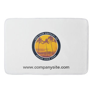 Create Your Custom Business Logo and Website Name Bath Mat