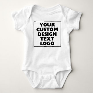 Create Your Custom Designe Text Logo Personalised Baby Bodysuit