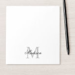 Create Your Custom Name Monogram Calligraphy Black Notepad<br><div class="desc">Create your own personalised notepads with your custom name and monogram. To edit this design template,  simply edit the text fields as shown above. You can easily add more text or images,  customise fonts and colours. Treat yourself or make the perfect gift for family and friends!</div>