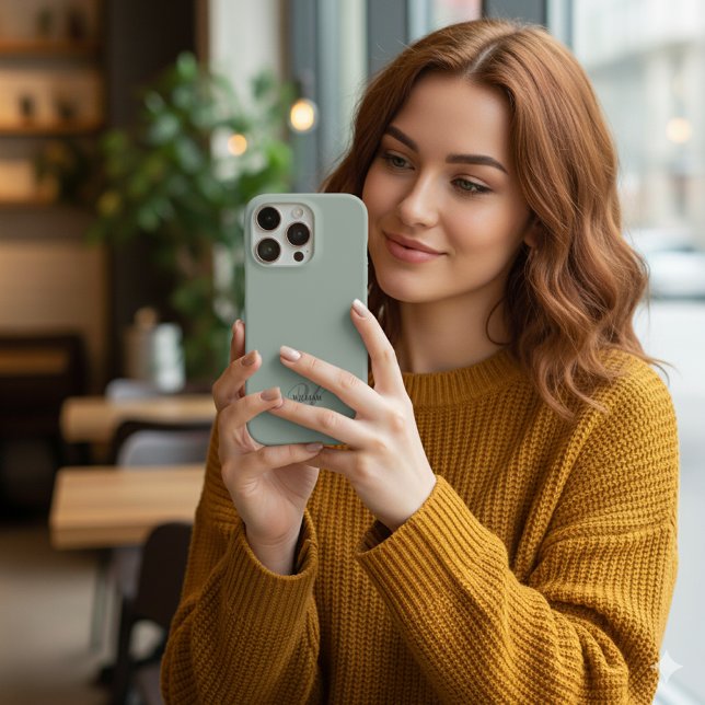 Create Your Custom Name Monogram Calligraphy  iPhone Case (Creator Uploaded)