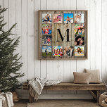 Create Your Custom Photo Collage Rustic Farmhouse<br><div class="desc">Create your own personalised 12 Instagram photo collage print with your custom images on a rustic farmhouse style wooden plank background. Add your favourite photos, designs or artworks to create something really unique. To edit this design template, simply upload your own image as shown above. You can easily add more...</div>