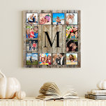 Create Your Custom Photo Collage Rustic Farmhouse Faux Canvas Print<br><div class="desc">Create your own personalised 12 Instagram photo collage wrapped canvas print with your custom images on a rustic farmhouse style wooden plank background. Add your favourite photos, designs or artworks to create something really unique. To edit this design template, simply upload your own image as shown above. You can easily...</div>