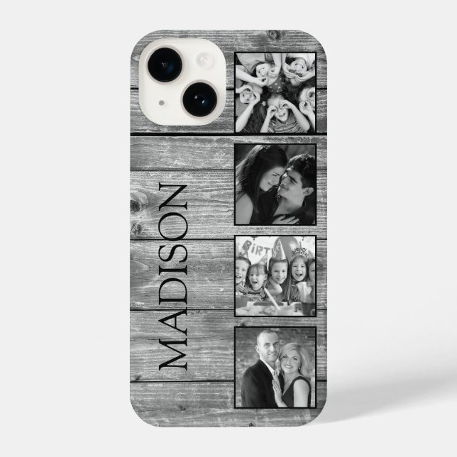 Create Your Custom Photo Collage Rustic Farmhouse iPhone Case (Back)