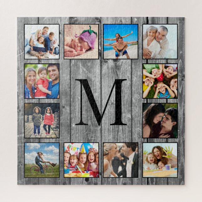 Create Your Custom Photo Collage Rustic Farmhouse Jigsaw Puzzle (Vertical)