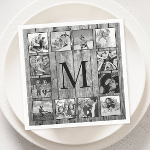 Create Your Custom Photo Collage Rustic Farmhouse Napkin
