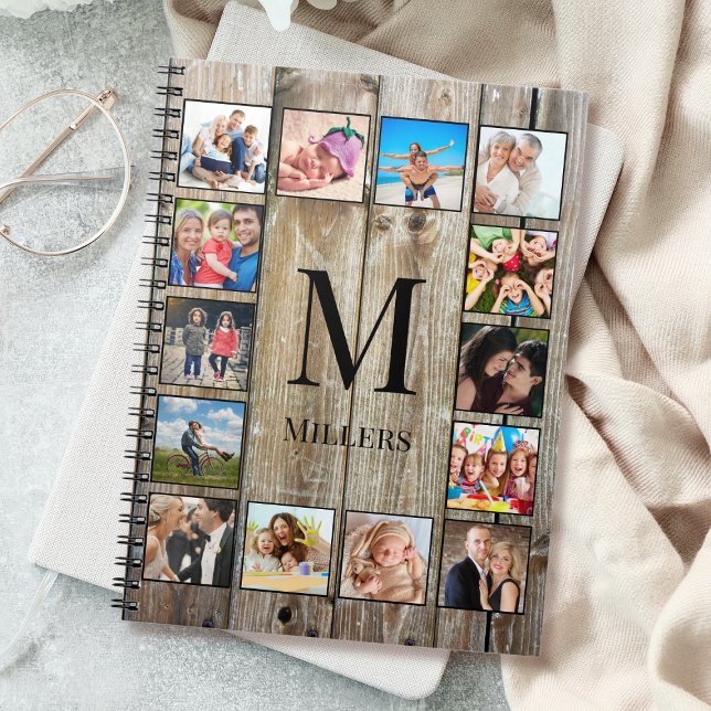 Create Your Custom Photo Collage Rustic Farmhouse Notebook (Creator Uploaded)