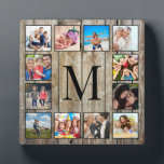 Create Your Custom Photo Collage Rustic Farmhouse Plaque<br><div class="desc">Create your own personalised 12 Instagram photo collage plaque with your custom images on a rustic farmhouse style wooden plank background. Add your favourite photos, designs or artworks to create something really unique. To edit this design template, simply upload your own image as shown above. You can easily add more...</div>