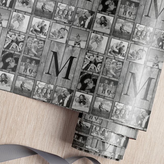 Create Your Custom Photo Collage Rustic Farmhouse Wrapping Paper (Creator Uploaded)