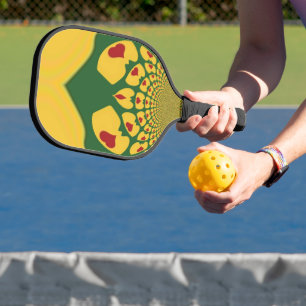 Create Your Cute Amazing I love Jamaica colours  Pickleball Paddle