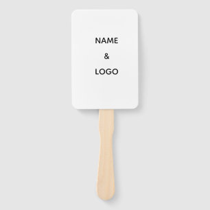 Create your design here add your text logo hand fan