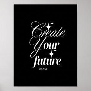 Create Your Future – Motivational Quote Design Poster