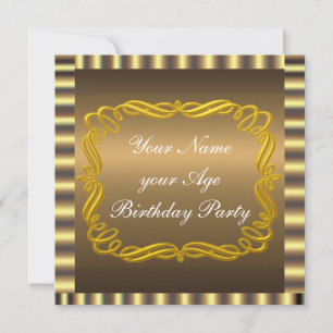 Create Your Gold Chocolate Invitation